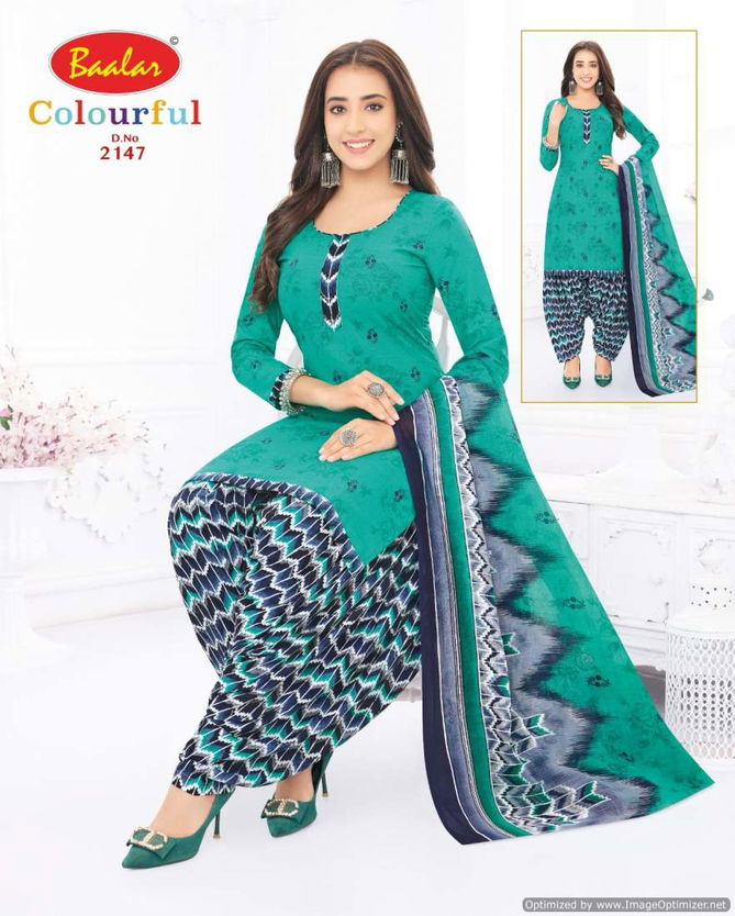 Colourful Vol 21 By Baalar Printed Daily Wear Cotton Dress Material Wholesale Online